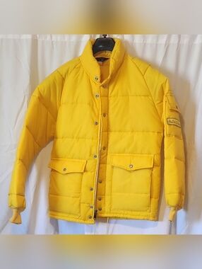 1970-80s World Of Wearables Yellow Puffer Jacket for "Jack In The Box" Size M
